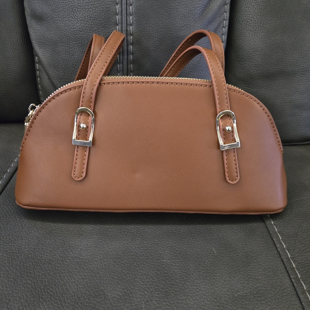 Madison West Brown Handbag Shoulder Straps